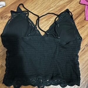 LA MIEL Black Lace Camisole Top